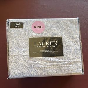 Ralph Lauren king sheet set brand new.